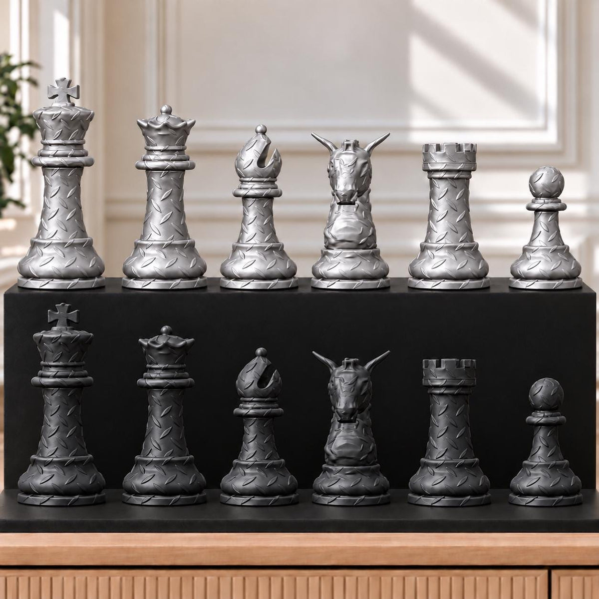 Diamond Plate – Staunton-Schachset mit 32 Figuren – Ansicht 8