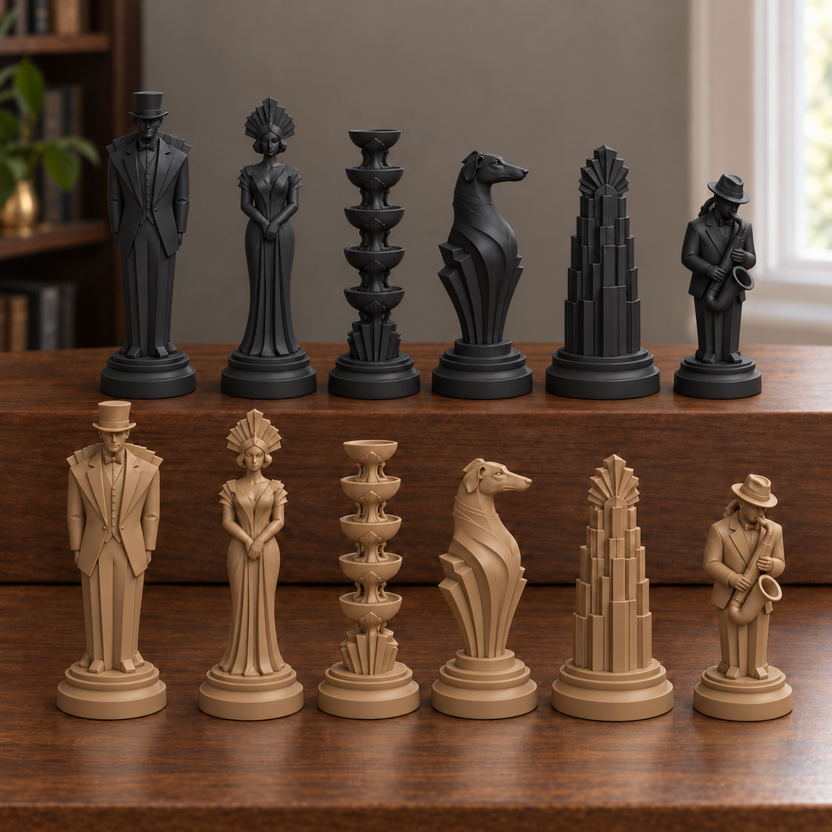 Art-déco-Ballsaal Schachfiguren – STL & 3MF Download – Ansicht 11