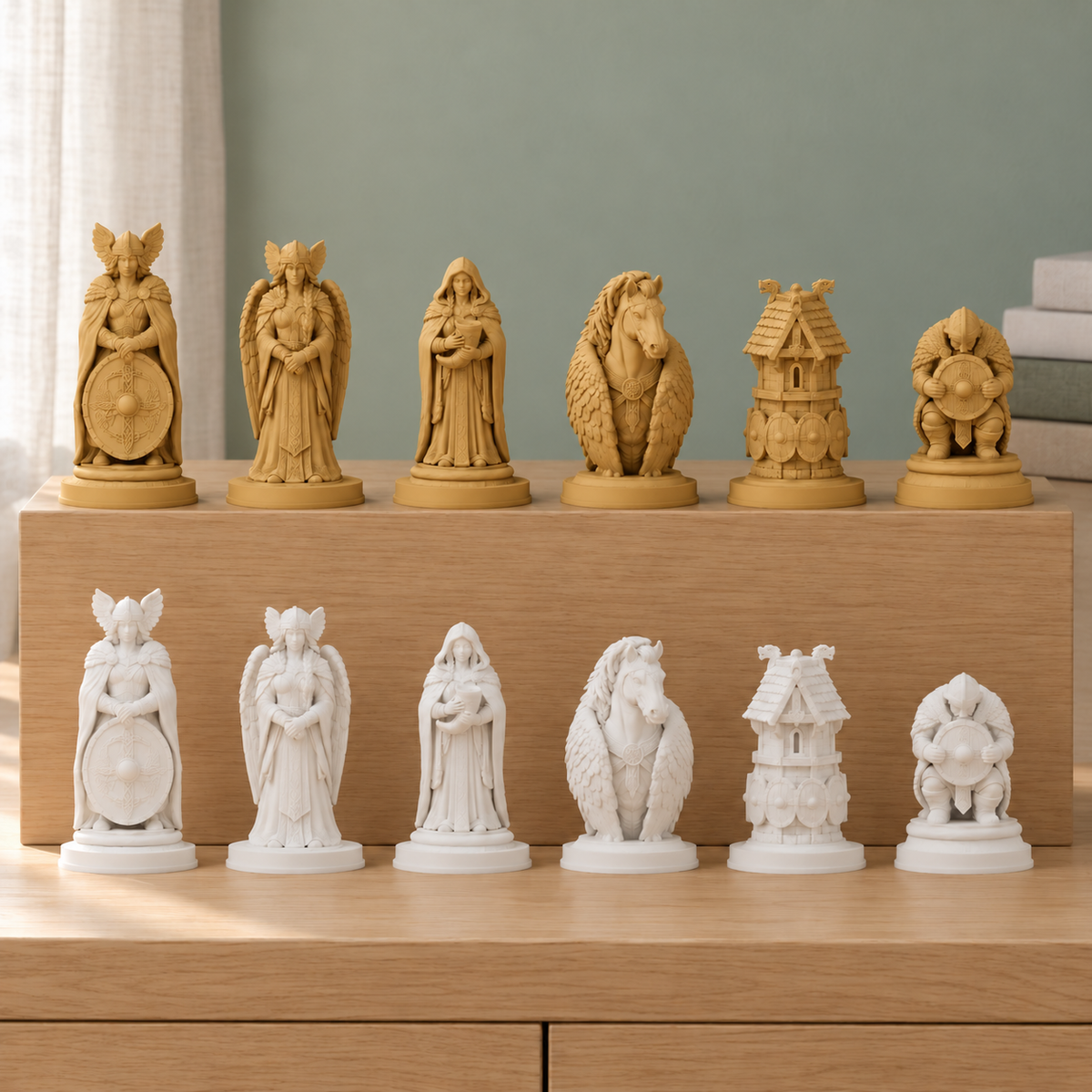 Nordische Walküren Schachfiguren – STL & 3MF Download – Ansicht 6