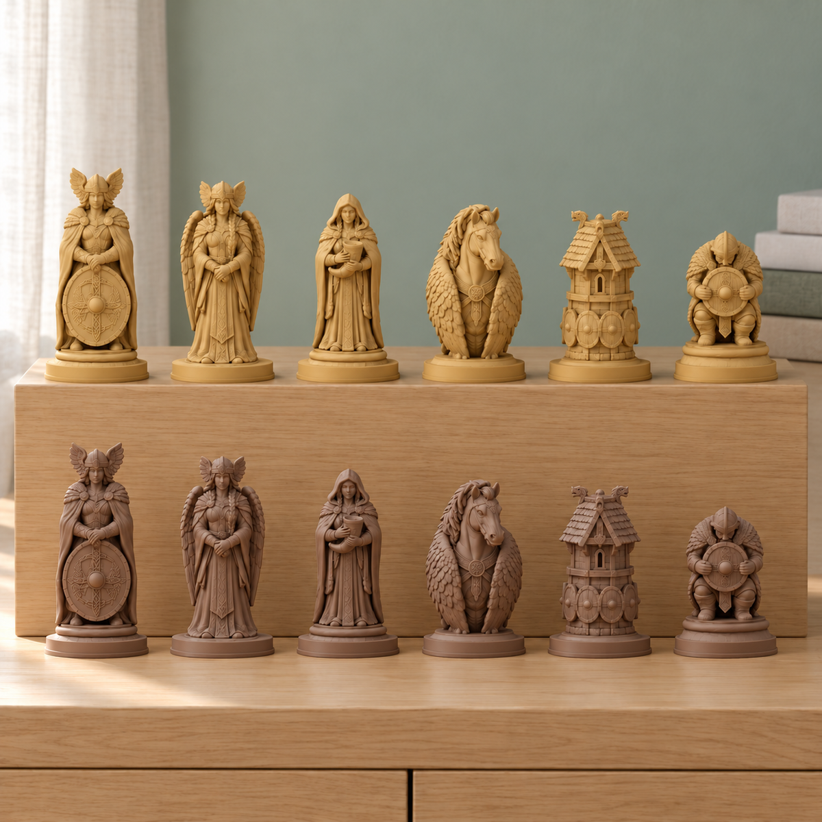 Nordische Walküren Schachfiguren – STL & 3MF Download – Ansicht 7