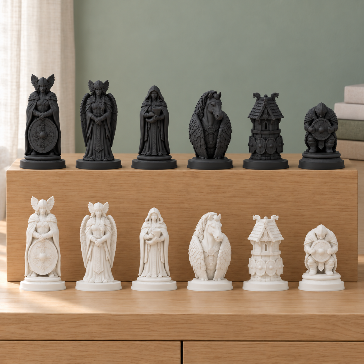 Nordische Walküren Schachfiguren – STL & 3MF Download – Ansicht 10