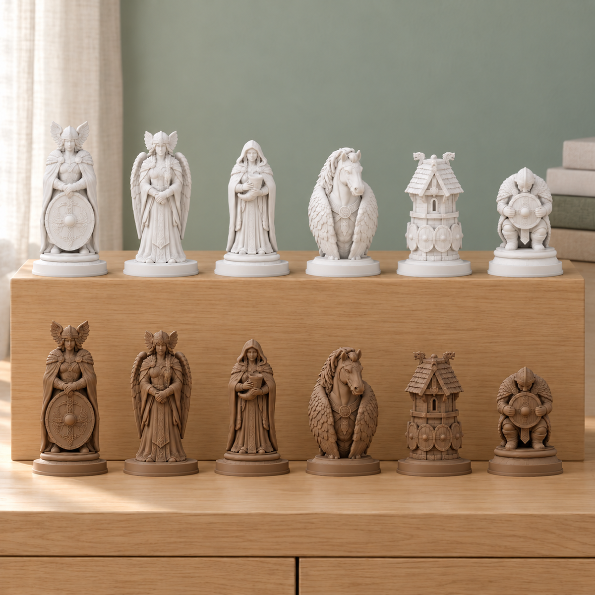Nordische Walküren Schachfiguren – STL & 3MF Download – Ansicht 12