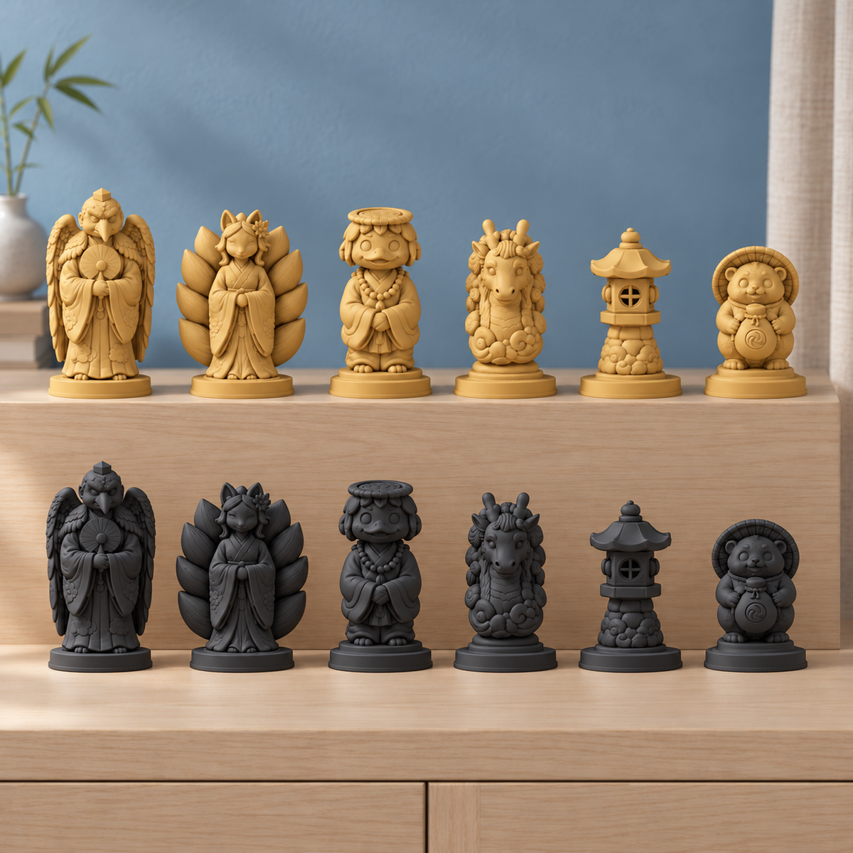 Yokai-Nacht Schachfiguren – STL & 3MF Download – Ansicht 5