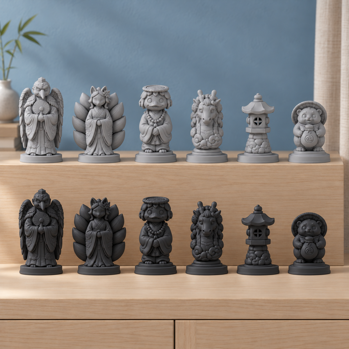 Yokai-Nacht Schachfiguren – STL & 3MF Download – Ansicht 8