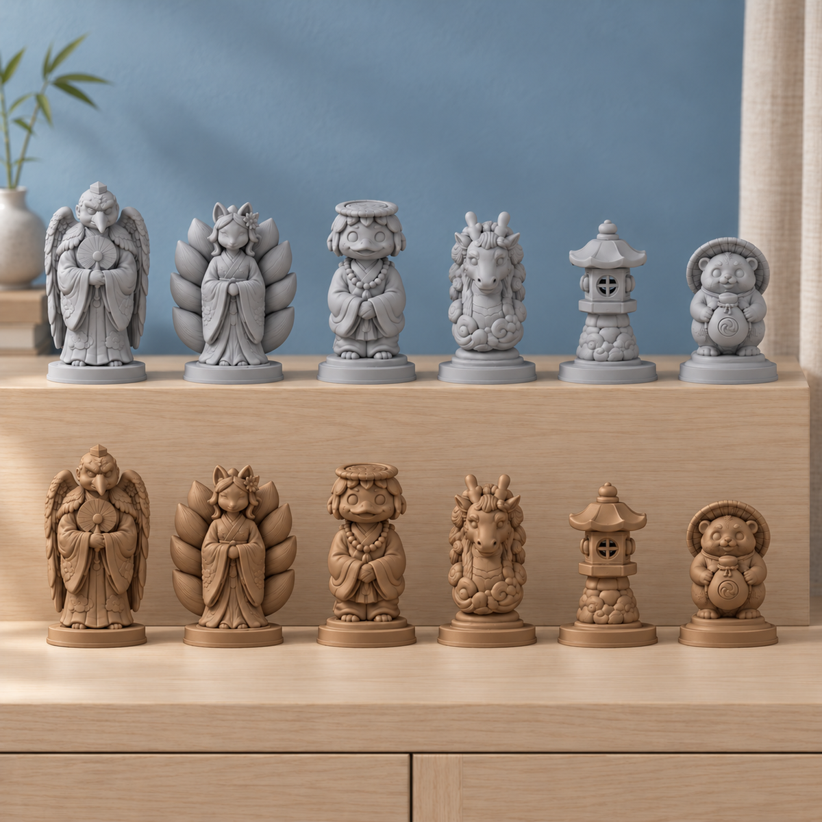 Yokai-Nacht Schachfiguren – STL & 3MF Download – Ansicht 9
