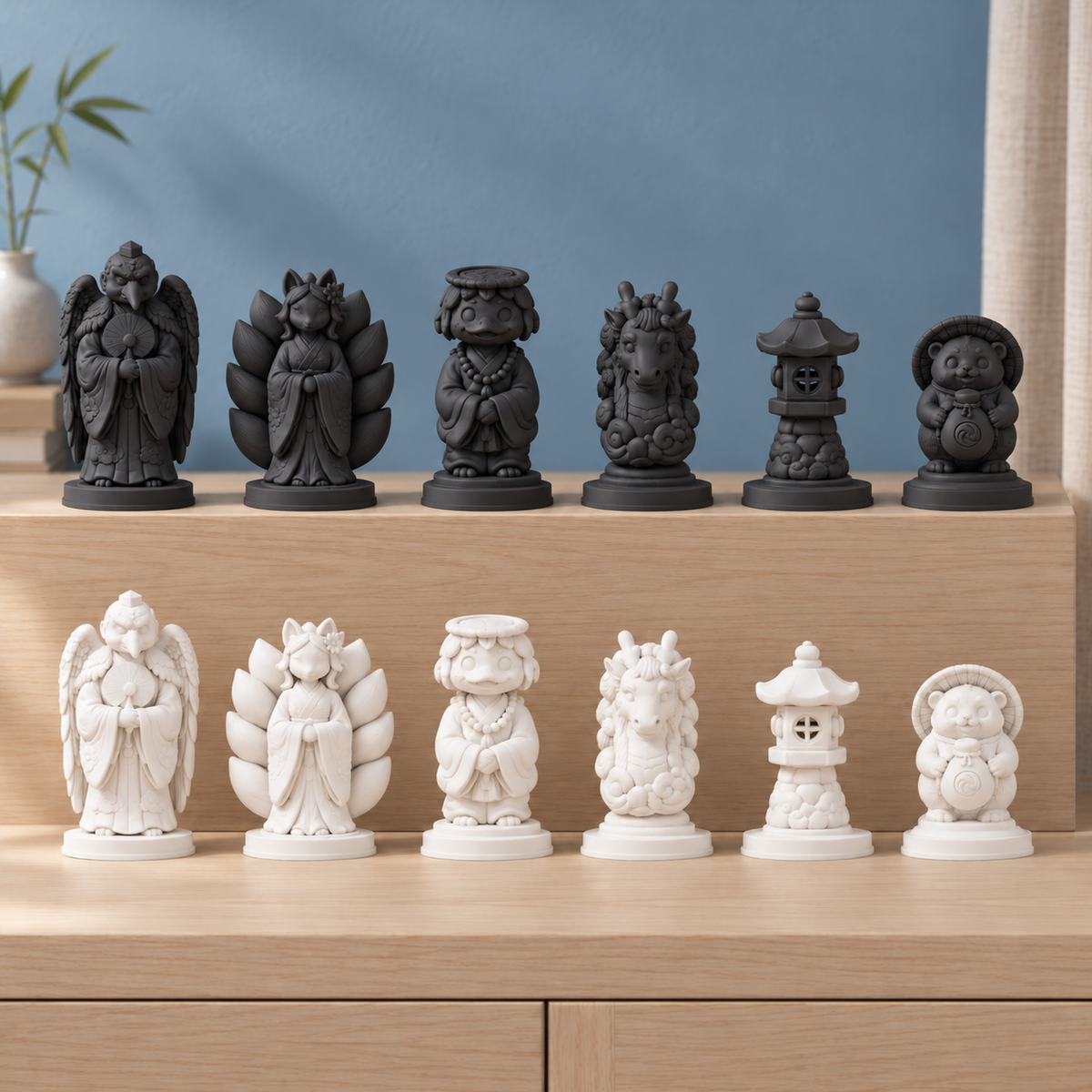 Yokai-Nacht Schachfiguren – STL & 3MF Download – Ansicht 10
