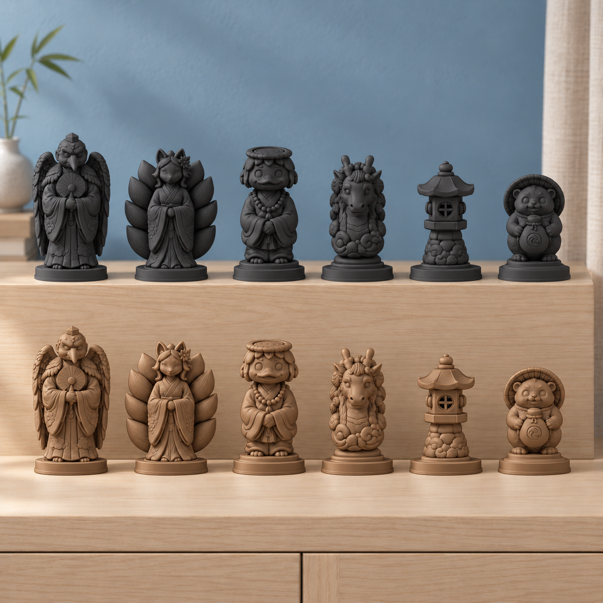 Yokai-Nacht Schachfiguren – STL & 3MF Download – Ansicht 11
