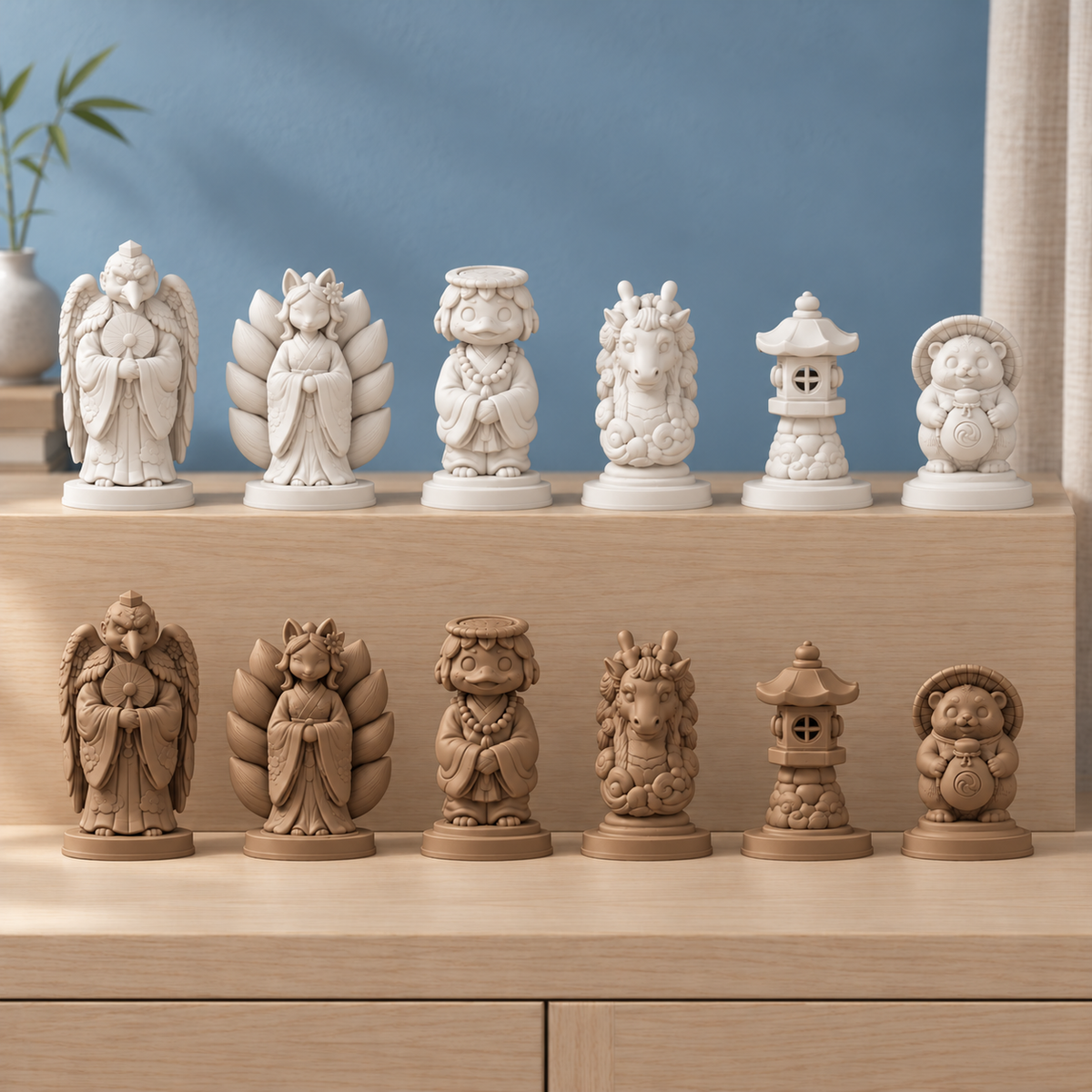 Yokai-Nacht Schachfiguren – STL & 3MF Download – Ansicht 12
