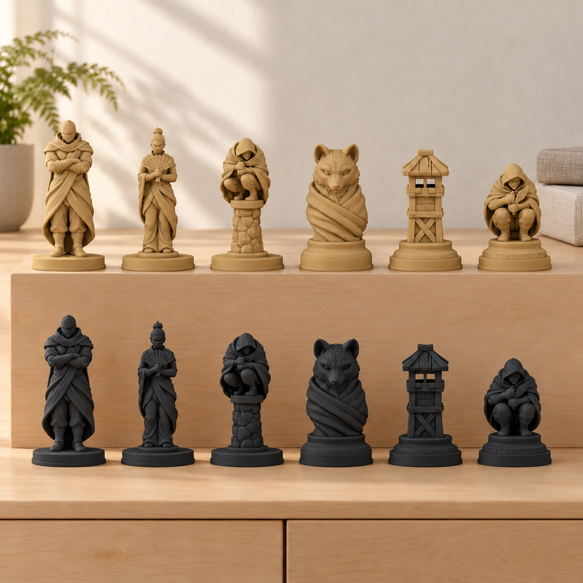 Ninja Schachfiguren – STL & 3MF Download – Ansicht 5
