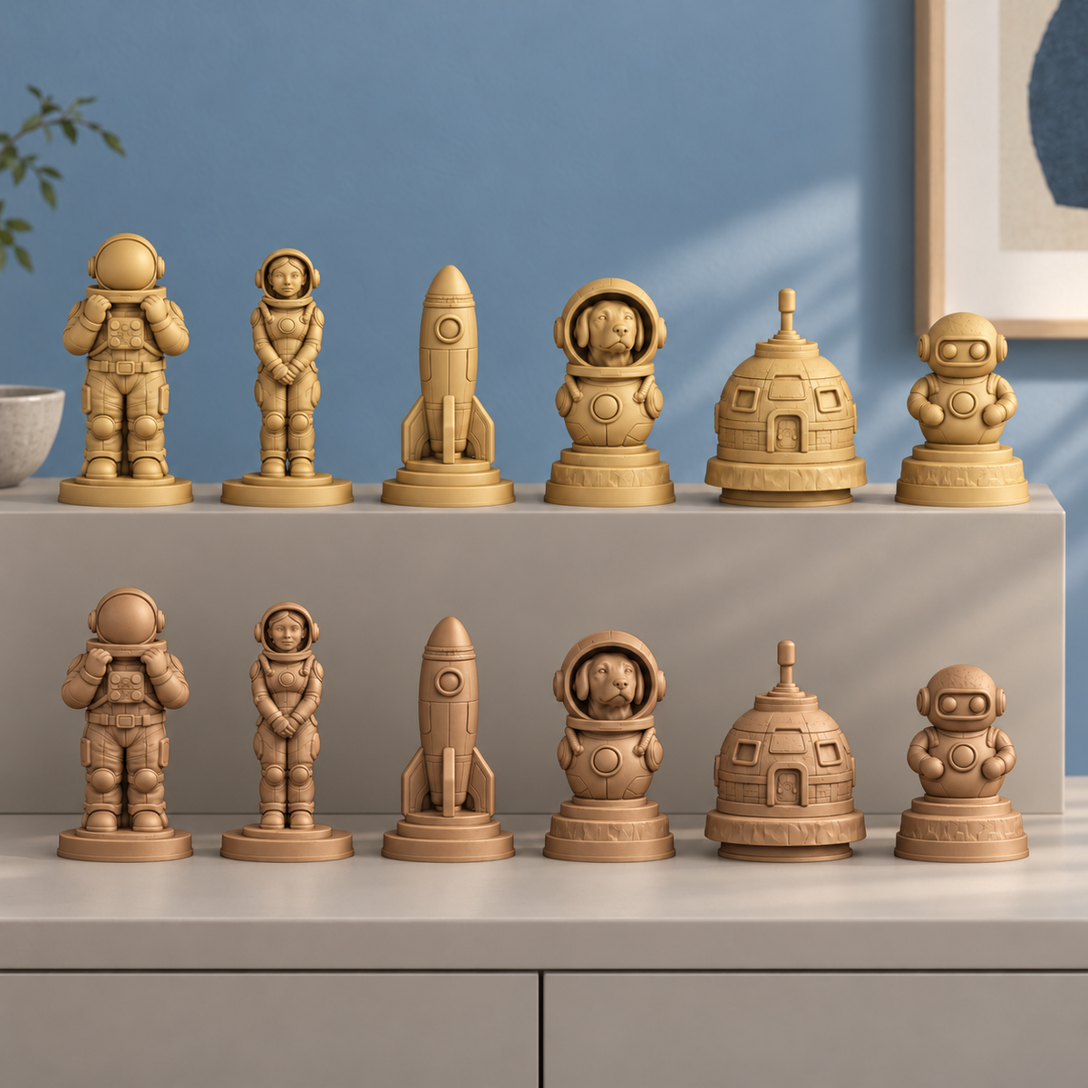 Raumfahrt Schachfiguren – STL & 3MF Download – Ansicht 7