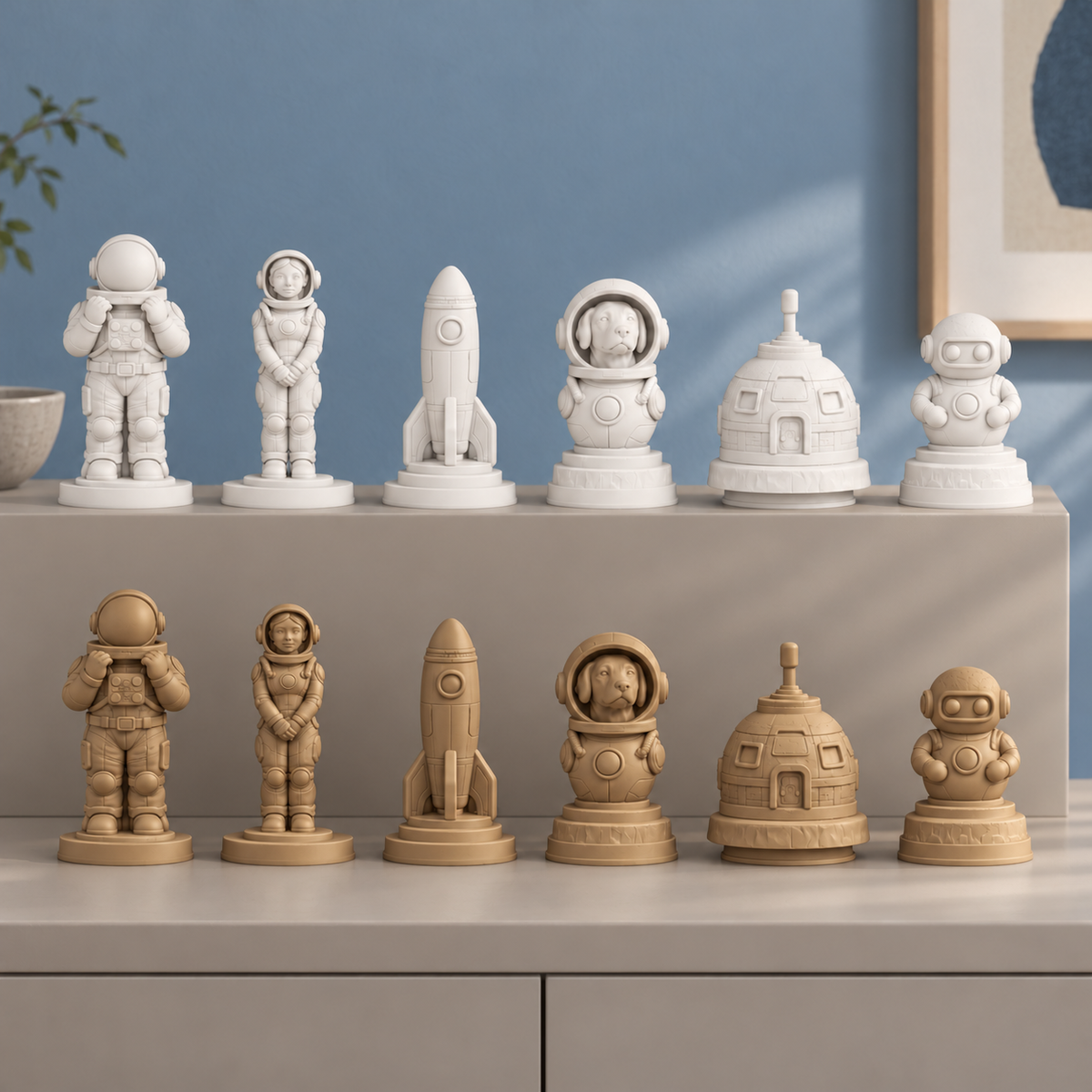 Raumfahrt Schachfiguren – STL & 3MF Download – Ansicht 12