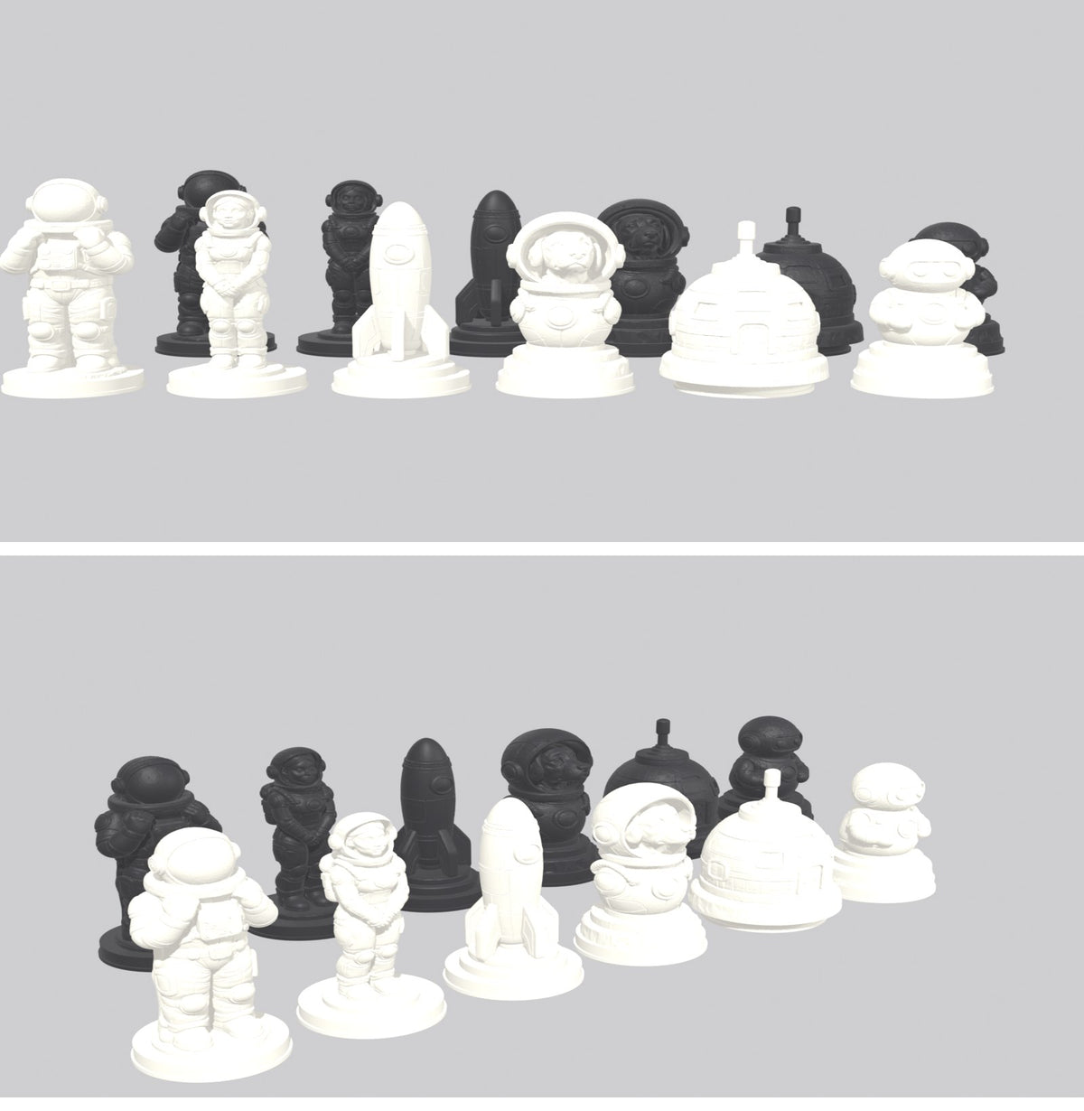 Raumfahrt Schachfiguren – STL & 3MF Download – Ansicht 13