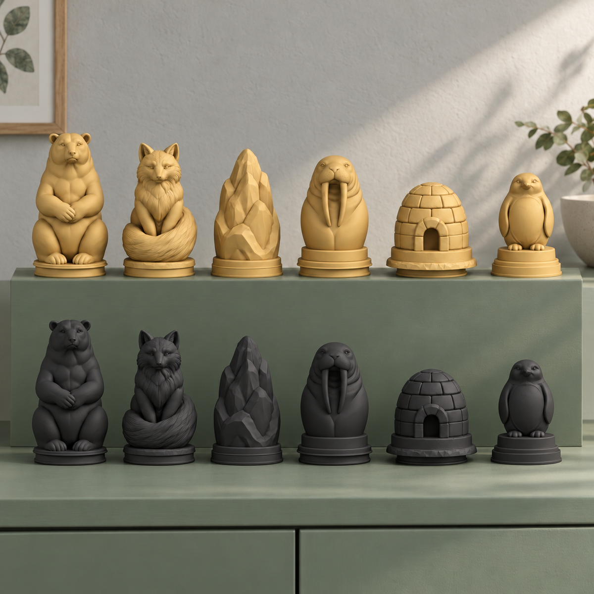 Arktis Schachfiguren – STL & 3MF Download – Ansicht 5