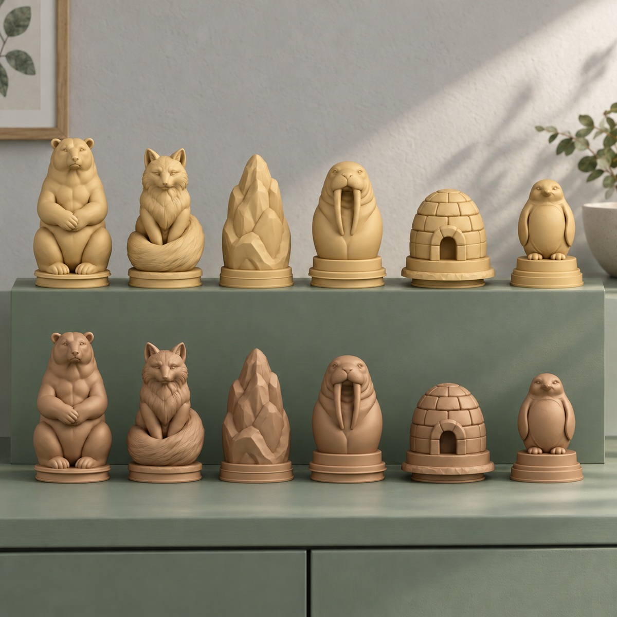 Arktis Schachfiguren – STL & 3MF Download – Ansicht 7