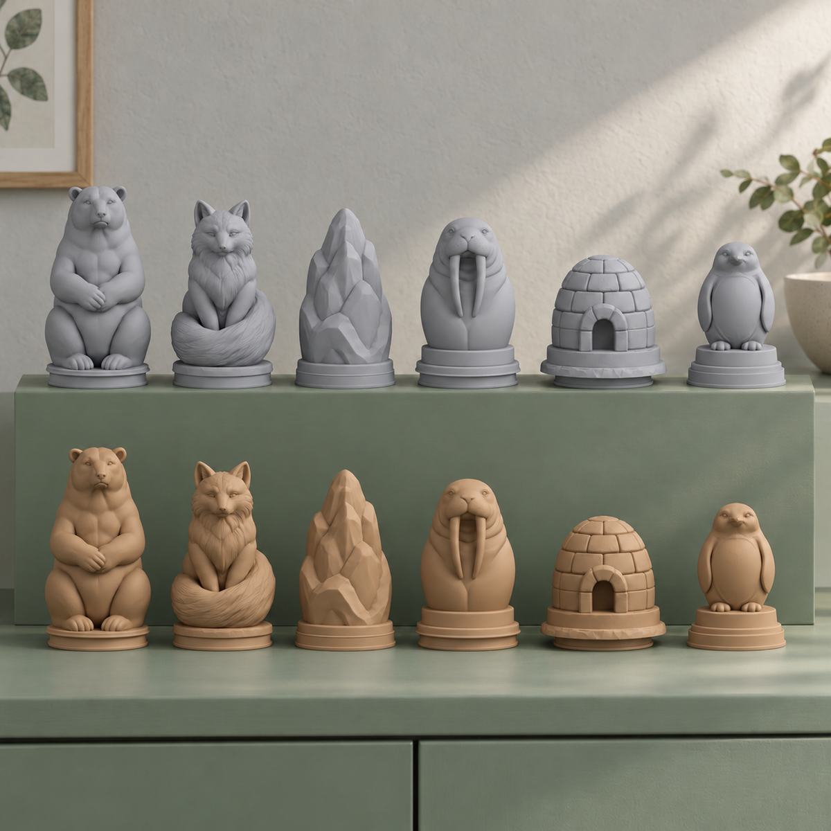 Arktis Schachfiguren – STL & 3MF Download – Ansicht 9