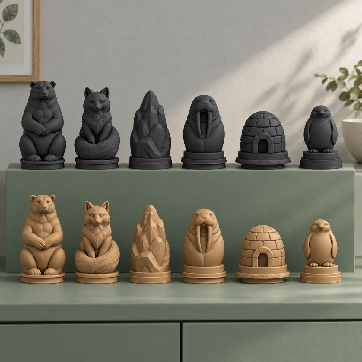 Arktis Schachfiguren – STL & 3MF Download – Ansicht 11