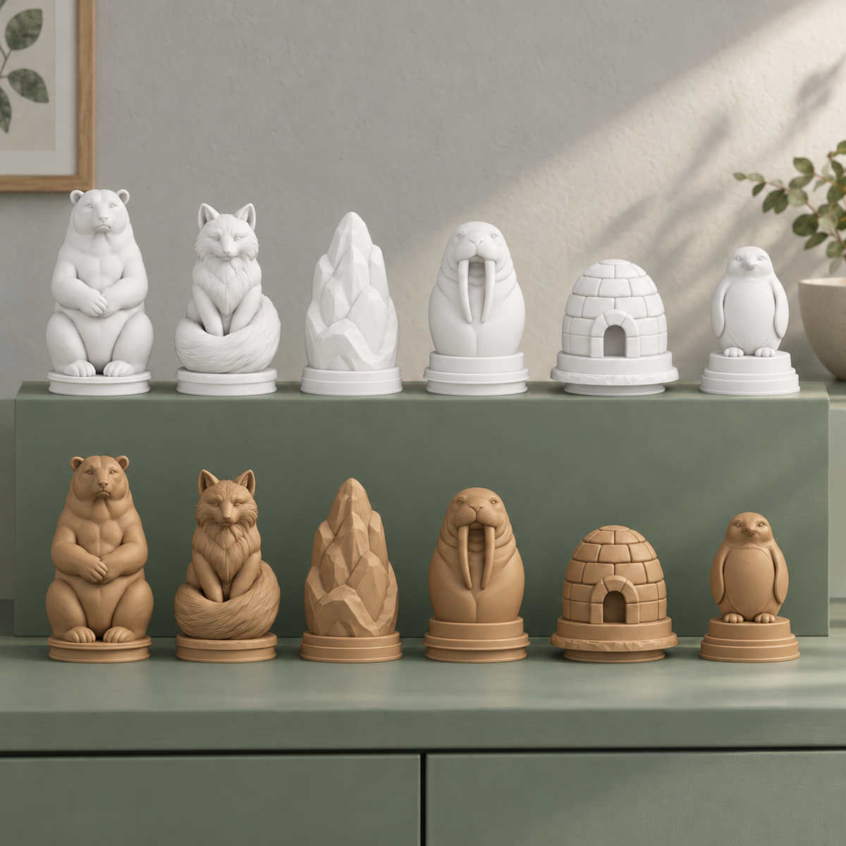 Arktis Schachfiguren – STL & 3MF Download – Ansicht 12