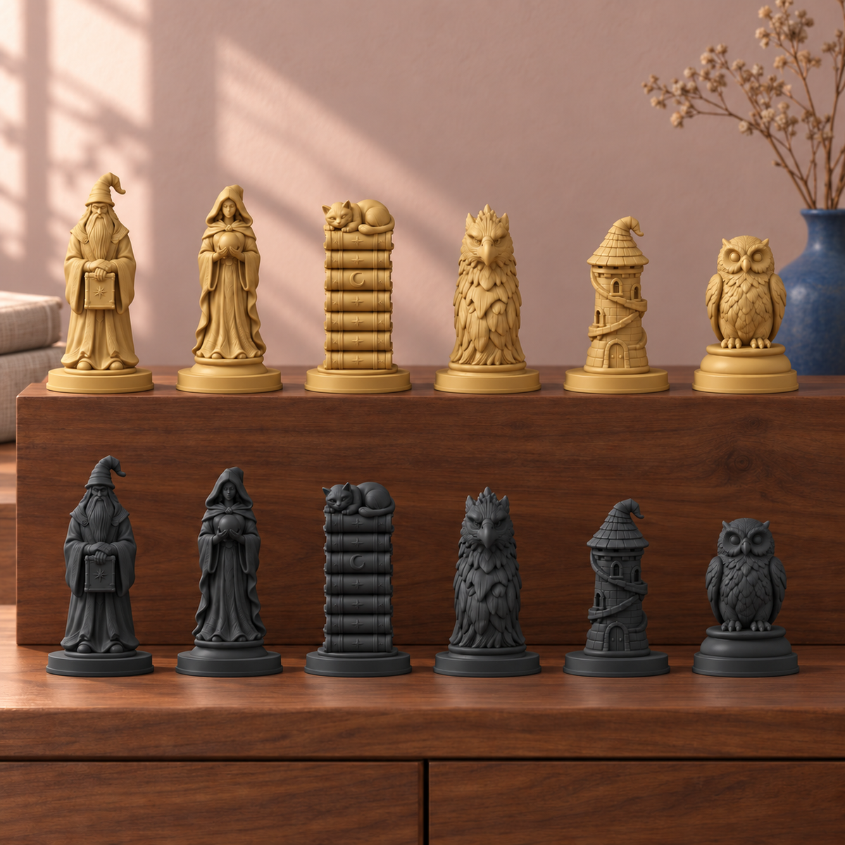 Zauberer Schachfiguren – STL & 3MF Download – Ansicht 5