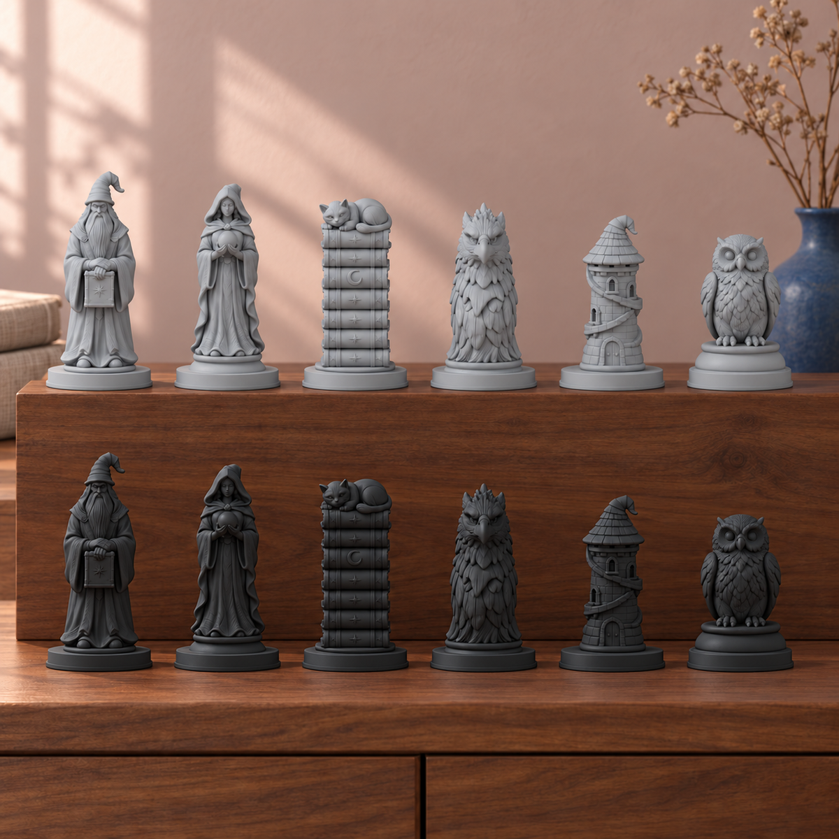 Zauberer Schachfiguren – STL & 3MF Download – Ansicht 8