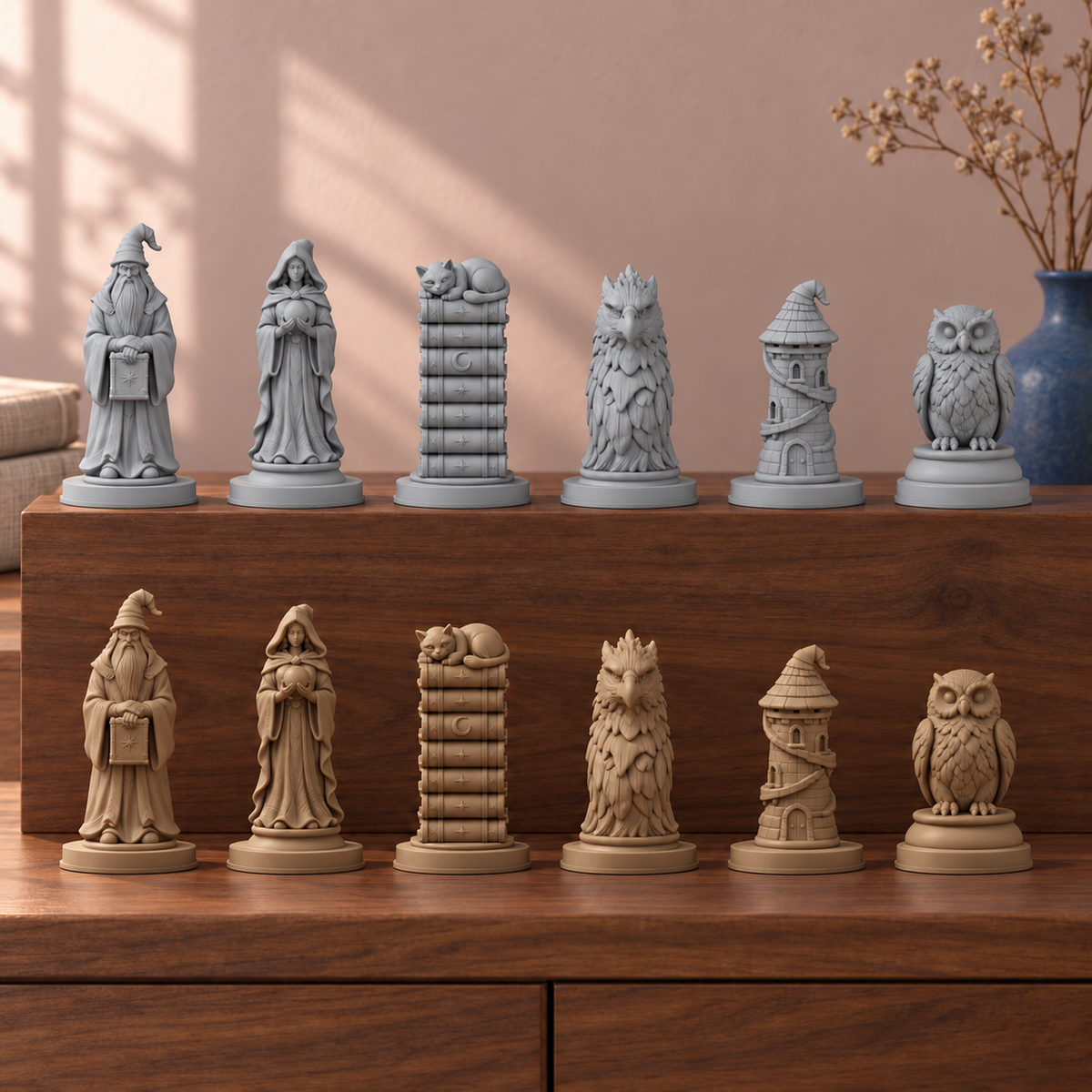 Zauberer Schachfiguren – STL & 3MF Download – Ansicht 9