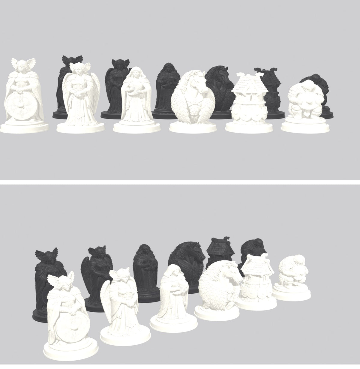Nordische Walküren – thematisches Schachfigurenset mit 32 Figuren – Ansicht 13