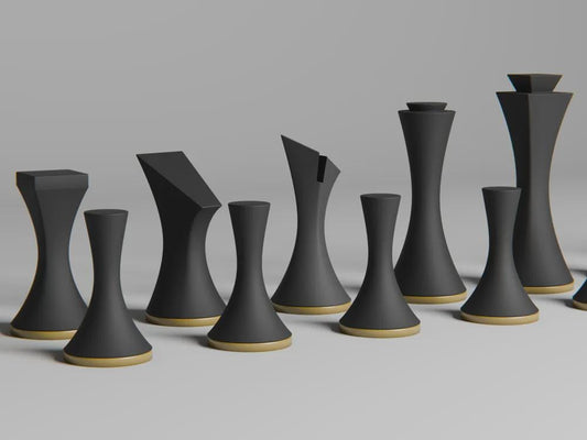 Minimalistische Schachfiguren Set – Ansicht 1