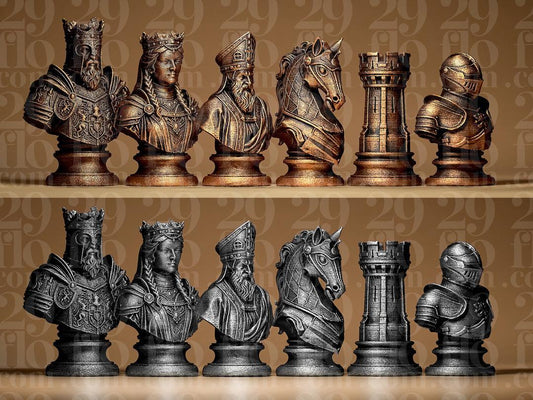 Mittelalter Schachfiguren Set – Ansicht 1