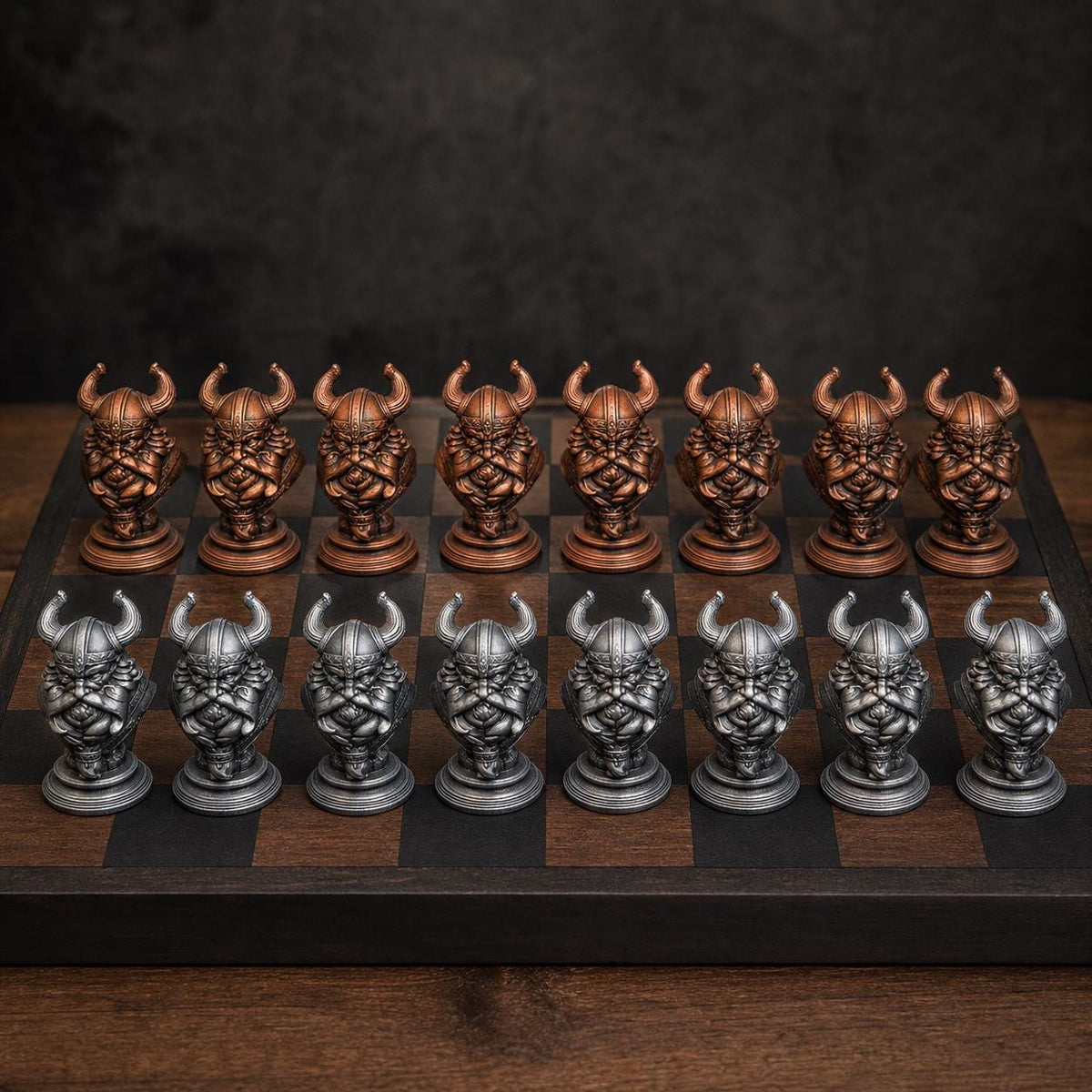 Wikinger-Schach – 32 handbemalte PLA-Figuren – Ansicht 9