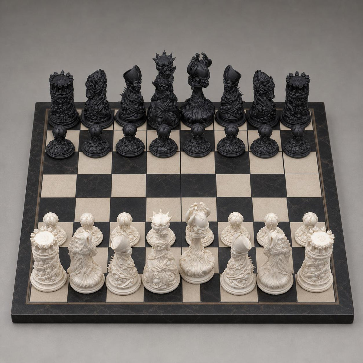 Gothic-Schach – 32 handbemalte PLA-Figuren – Ansicht 5