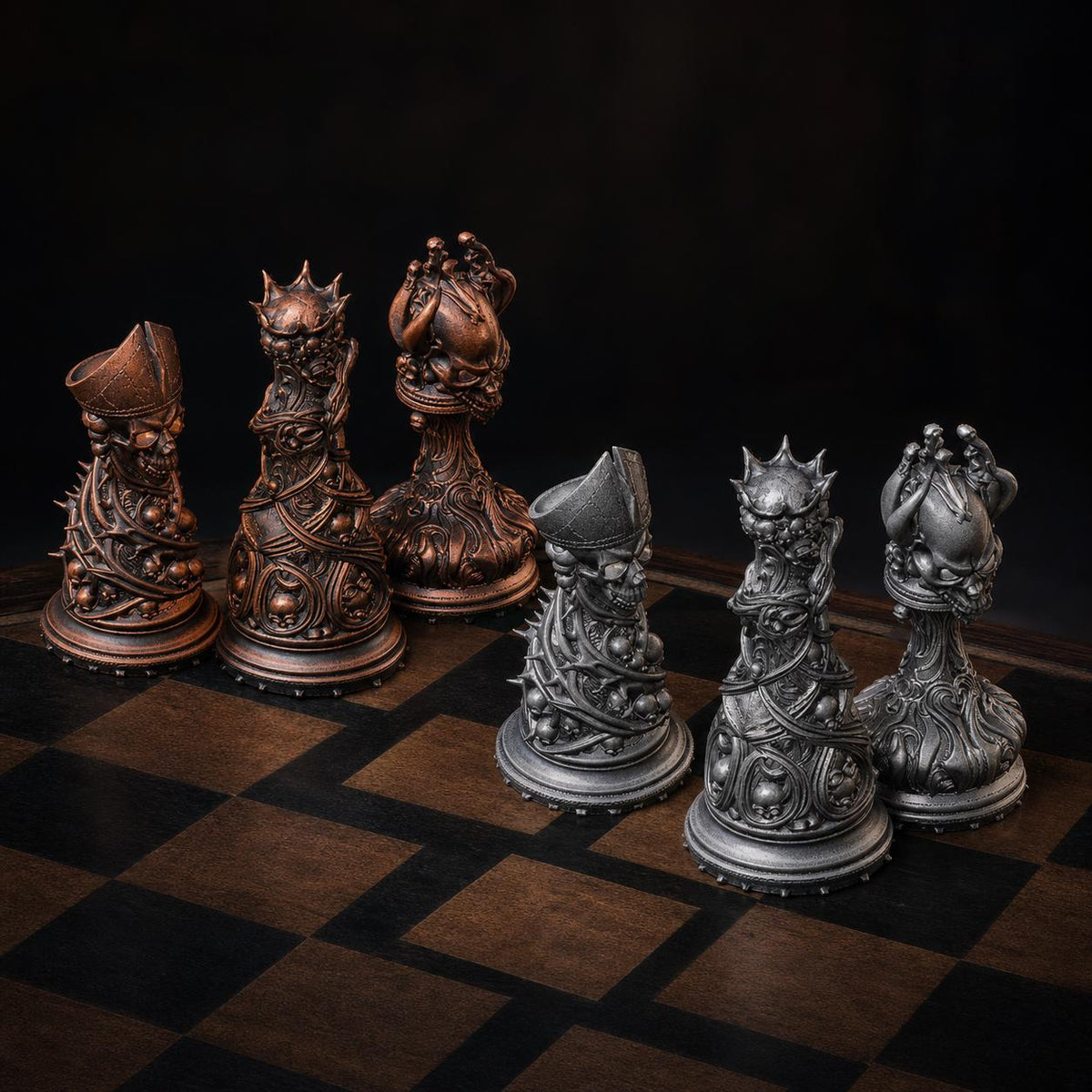 Gothic-Schach – 32 handbemalte PLA-Figuren – Ansicht 4