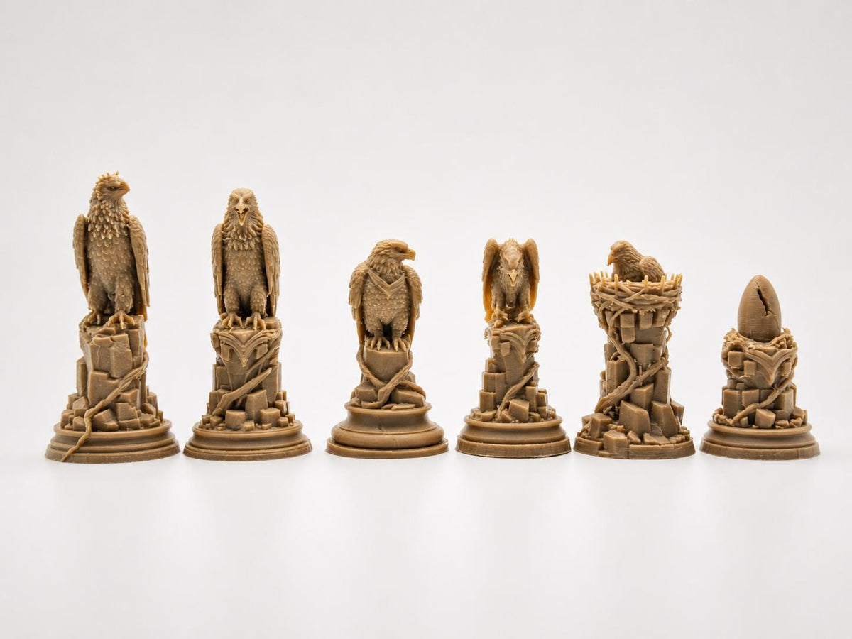 Adler-Schachfigurenset – komplettes 32-teiliges Schachset – Ansicht 6