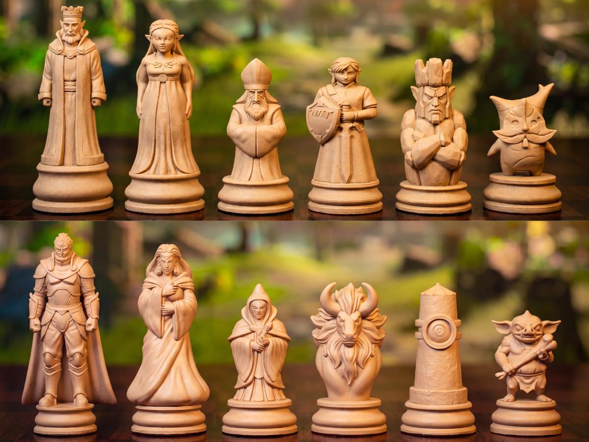 Fantasy-Helden-Schachfigurenset – komplettes 32-teiliges Schachset – Ansicht 6