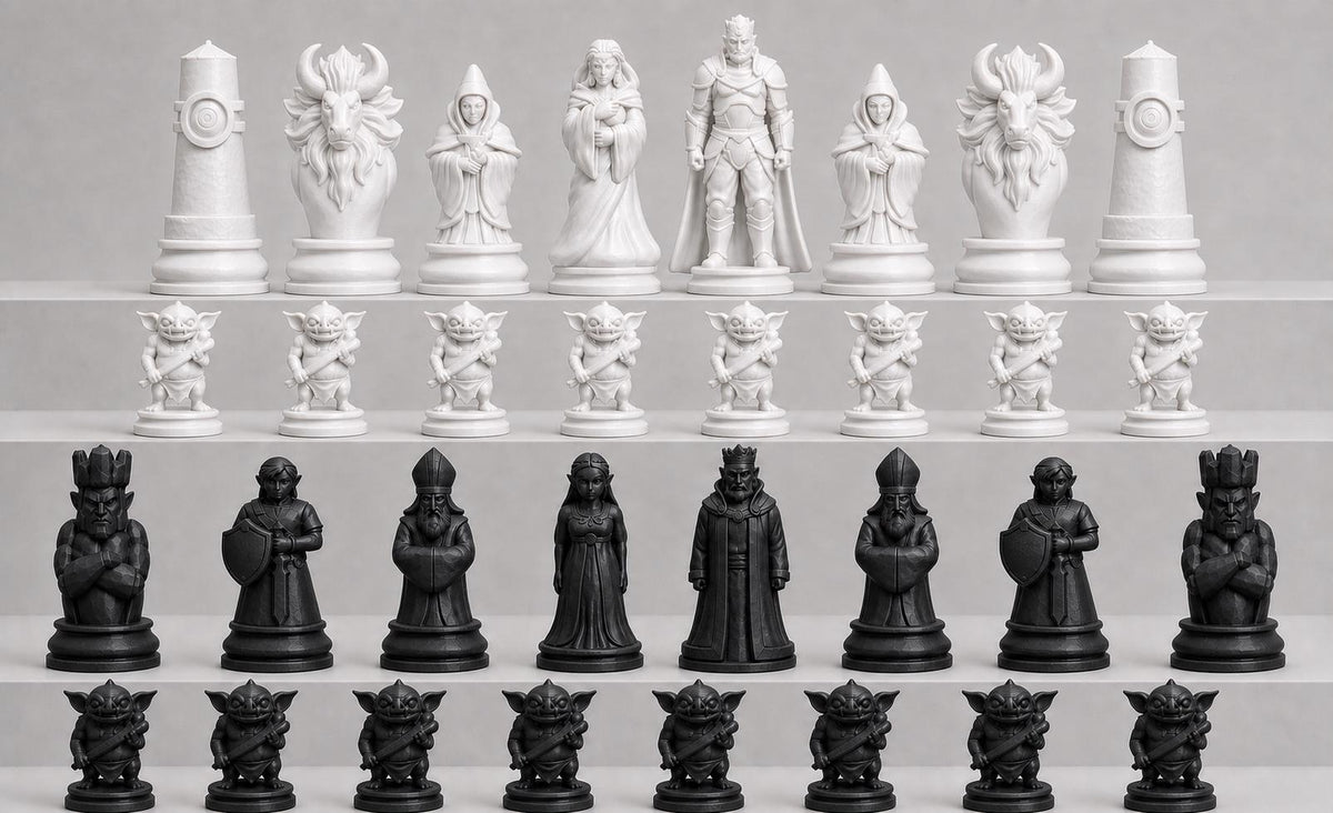 Fantasy-Schurken-Schachfigurenset – komplettes 32-teiliges Schachset – Ansicht 4