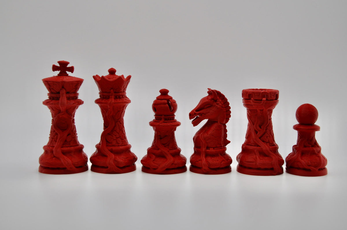 Lava-Staunton-Schachfigurenset – komplettes 32-teiliges Schachset – Ansicht 6