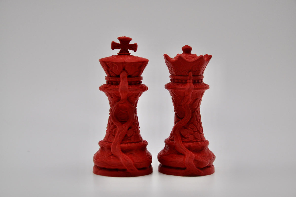 Lava-Staunton-Schachfigurenset – komplettes 32-teiliges Schachset – Ansicht 7