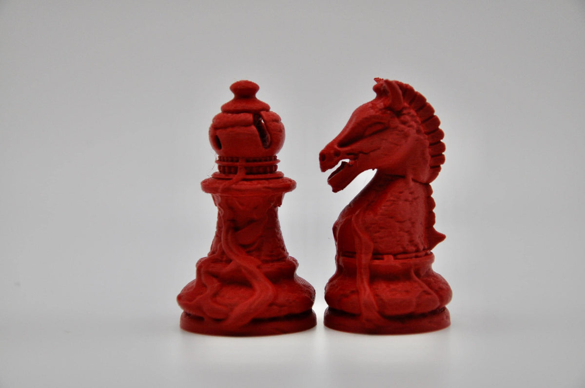Lava-Staunton-Schachfigurenset – komplettes 32-teiliges Schachset – Ansicht 8