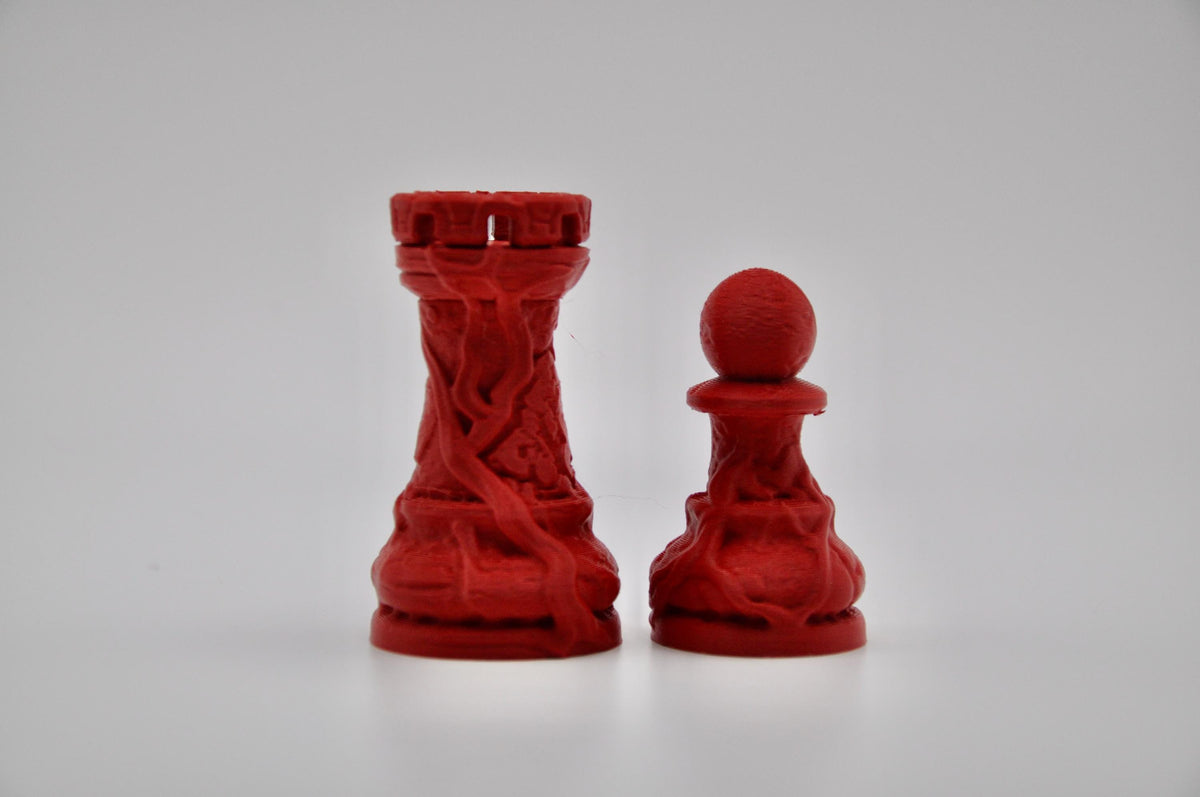 Lava-Staunton-Schachfigurenset – komplettes 32-teiliges Schachset – Ansicht 9