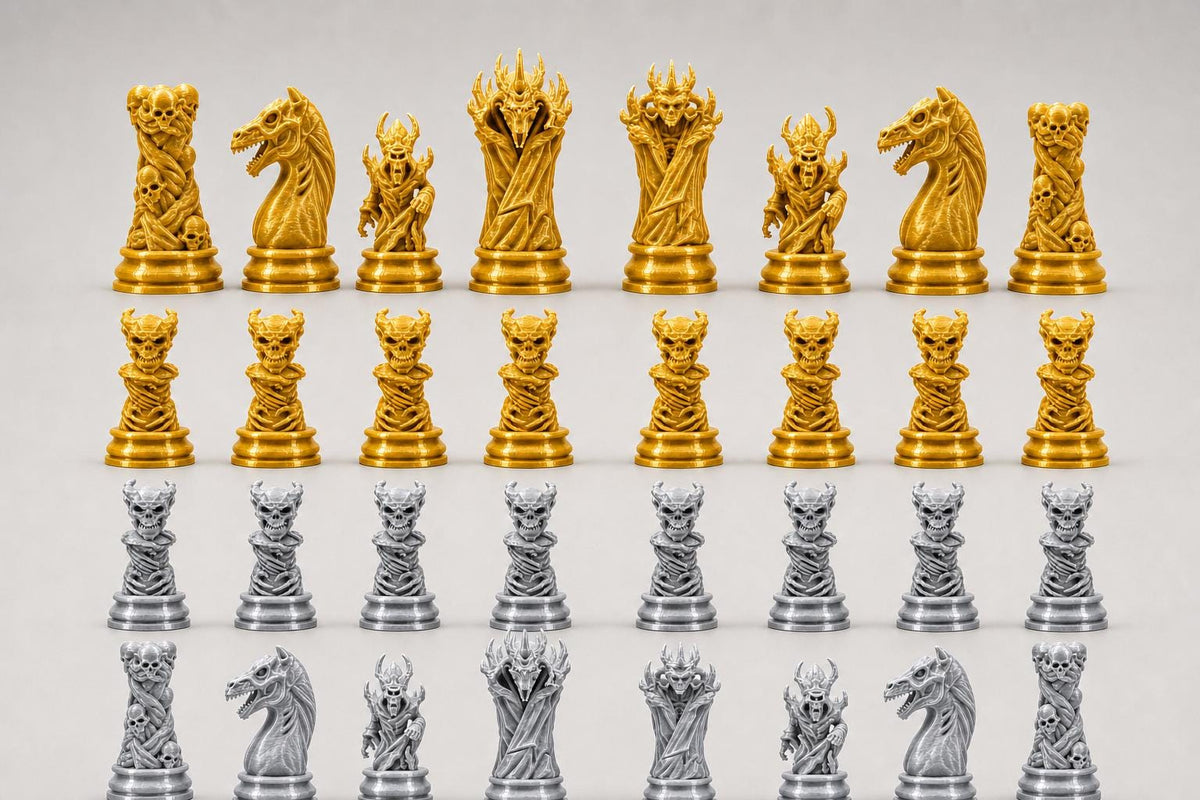Dämonen-Schachfigurenset – komplettes 32-teiliges Schachset – Ansicht 3