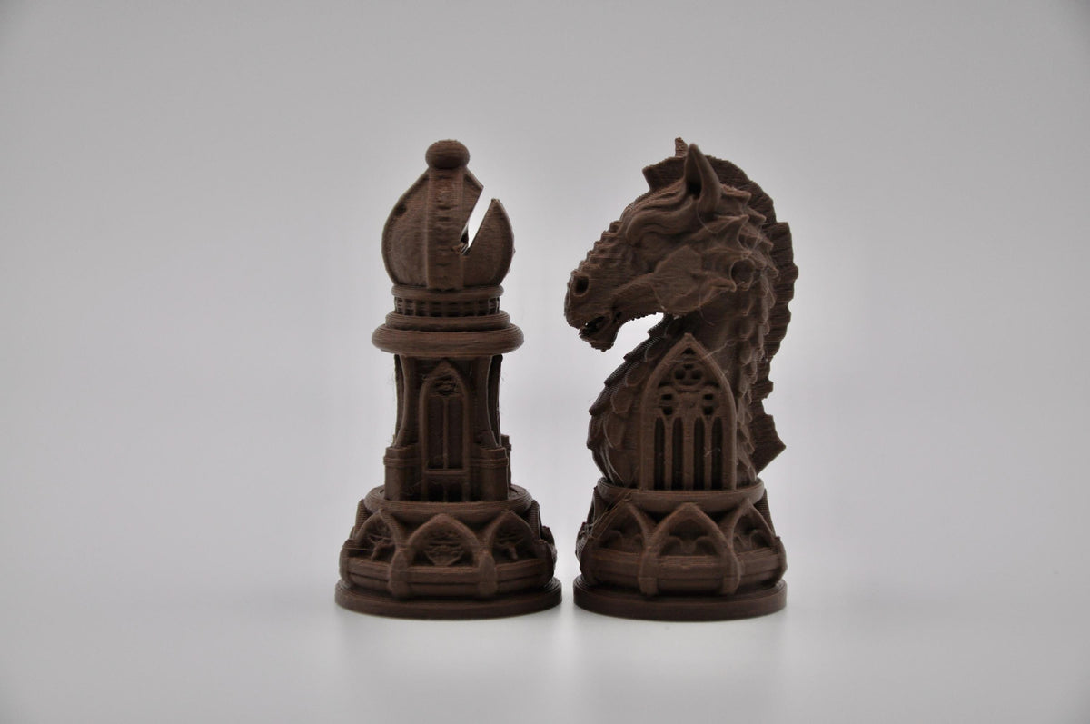 Gothic-Staunton-Schachfigurenset – komplettes 32-teiliges Schachset – Ansicht 8
