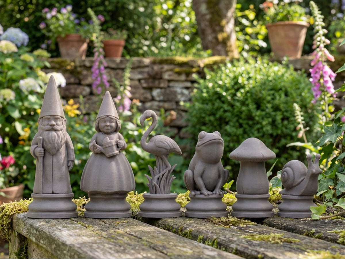Gartenzwerge-Schachfigurenset – komplettes 32-teiliges Schachset – Ansicht 5