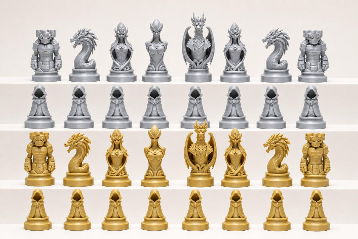 Fantasy-Schachfigurenset – komplettes 32-teiliges Schachset – Ansicht 3
