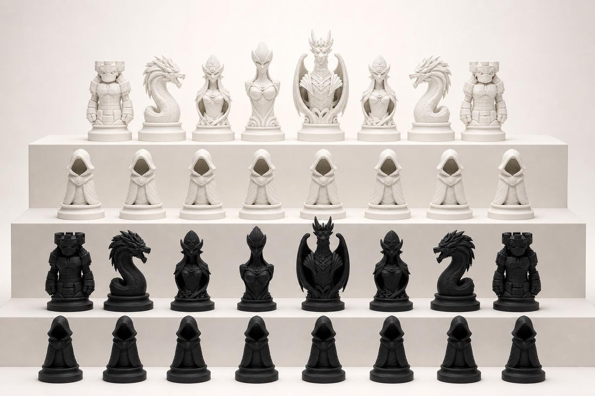 Fantasy-Schachfigurenset – komplettes 32-teiliges Schachset – Ansicht 4