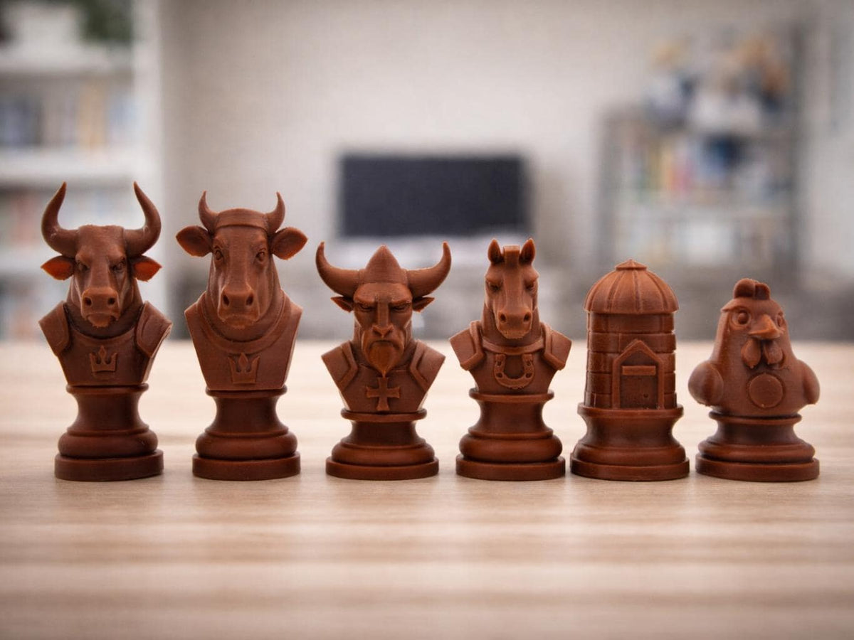 Bauernhoftiere-Schachfigurenset – komplettes 32-teiliges Schachset – Ansicht 5
