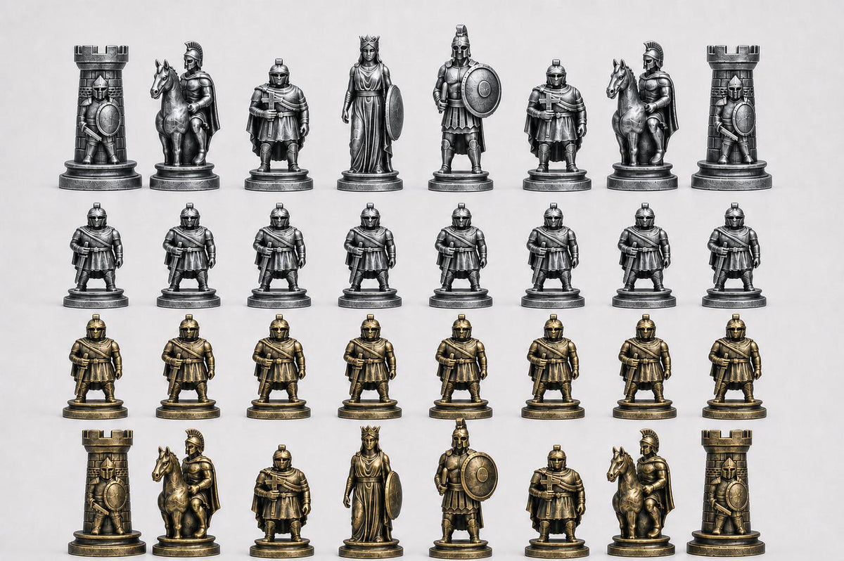 Sparta-Krieger-Schachfigurenset – komplettes 32-teiliges Schachset – Ansicht 2