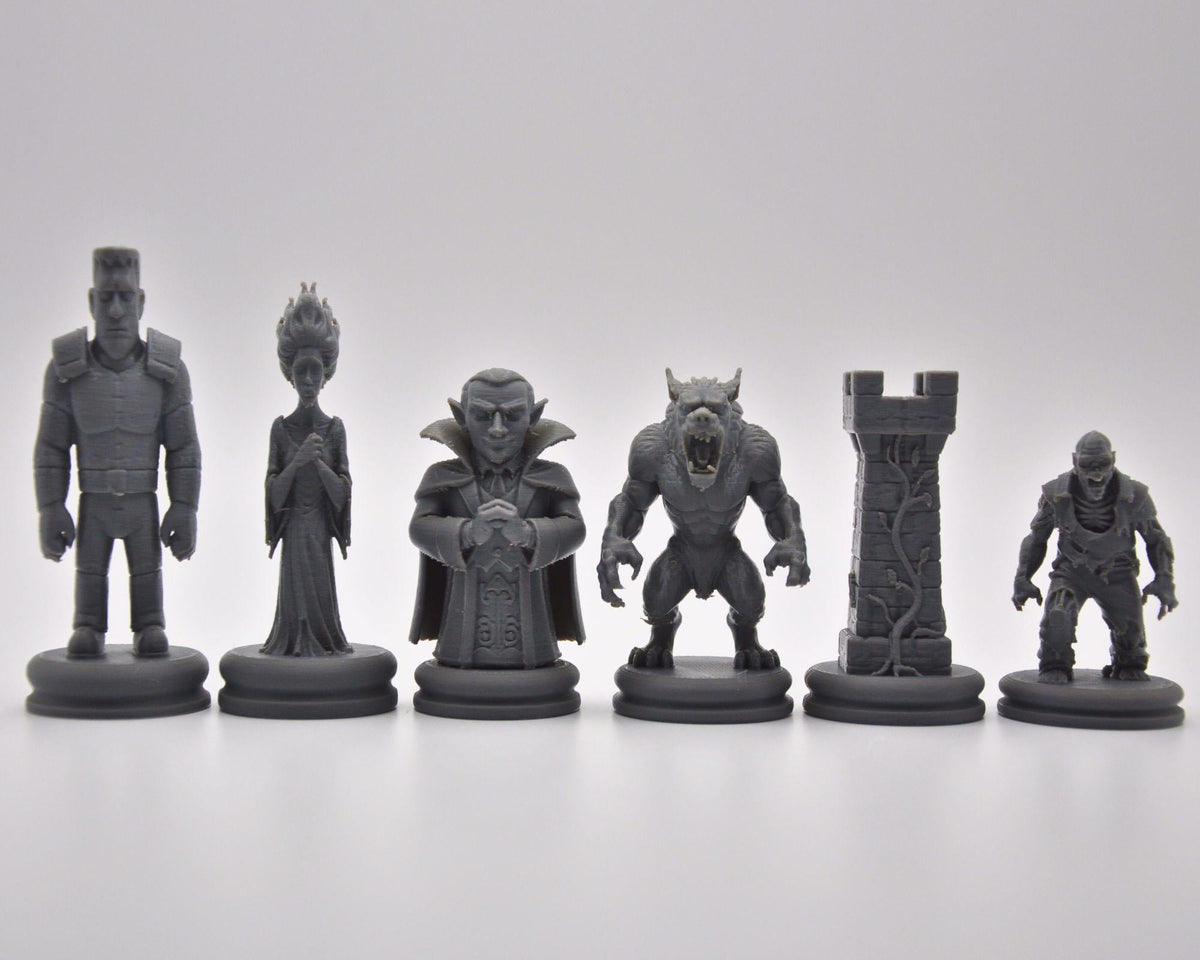 Monster-Schachfigurenset – komplettes 32-teiliges Schachset – Ansicht 6