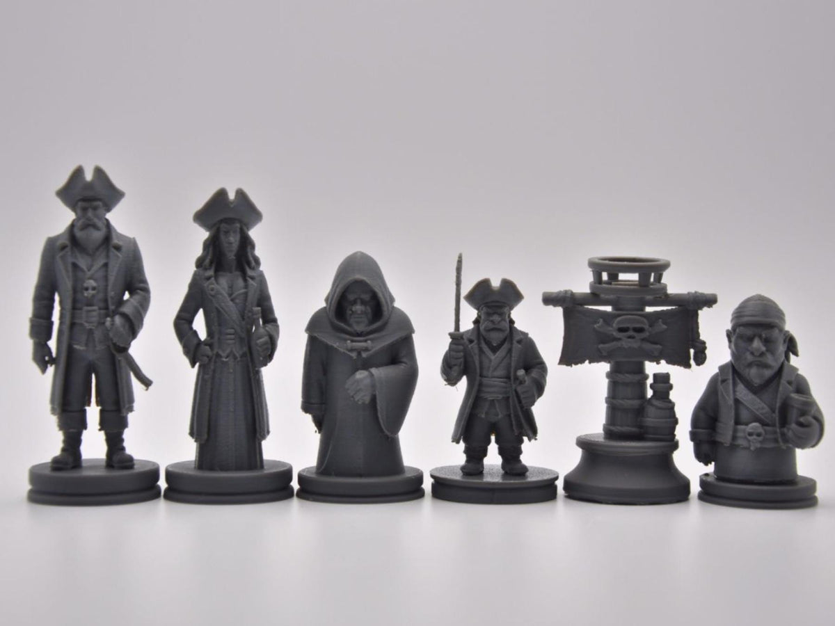 Piraten-Schachfigurenset – komplettes 32-teiliges Schachset – Ansicht 5