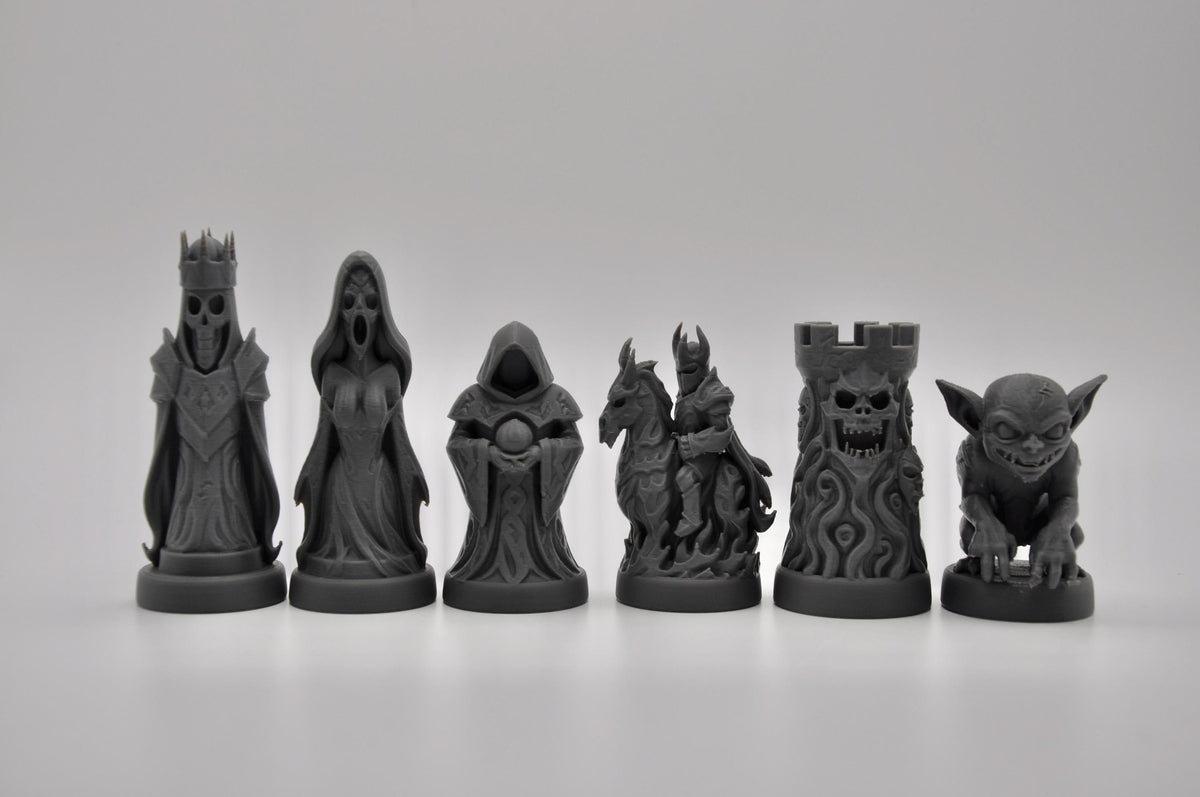 Traum-gegen-Albtraum-Schachfigurenset – komplettes 32-teiliges Schachset – Ansicht 7