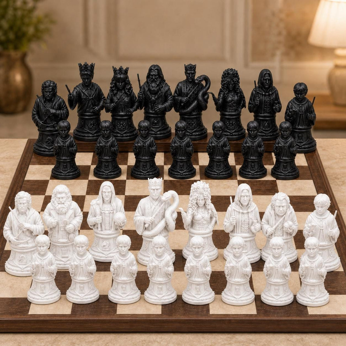 Schachfiguren-Set – nach Art von Harry Potter erstellt – komplett 32-teilig – Ansicht 3