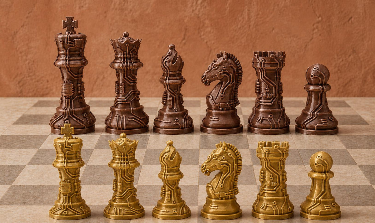 Leiterplatten-Schachfigurenset – komplett 32-teilig – Ansicht 7