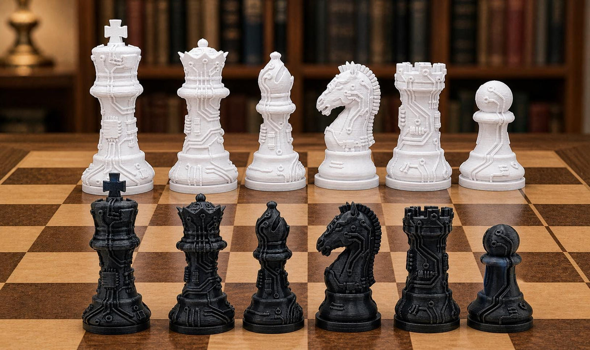 Leiterplatten-Schachfigurenset – komplett 32-teilig – Ansicht 11